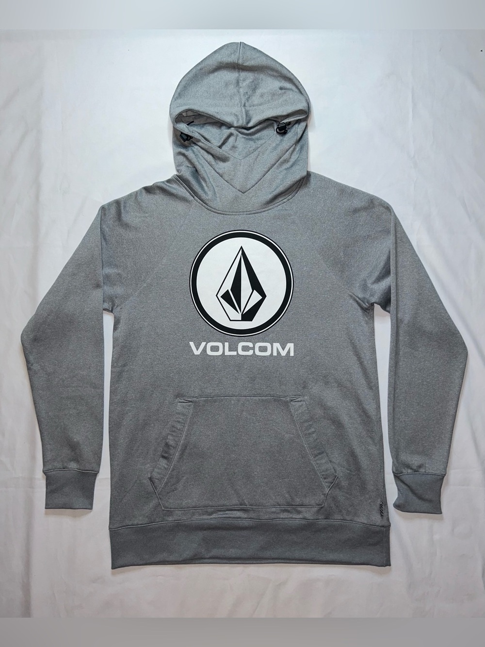 Volcom Gray Pullover Hoodie Face Mask Neck Gaiter Skate Snow M